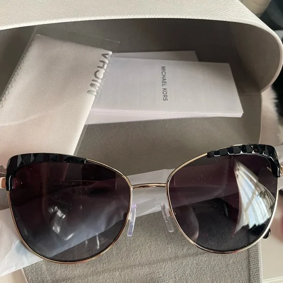 Michael Kors San Leone Sunglasses with case, NEW Michael Kors Sicily Aviator Gold Pink M2045S 628 59-13-125  main image 4